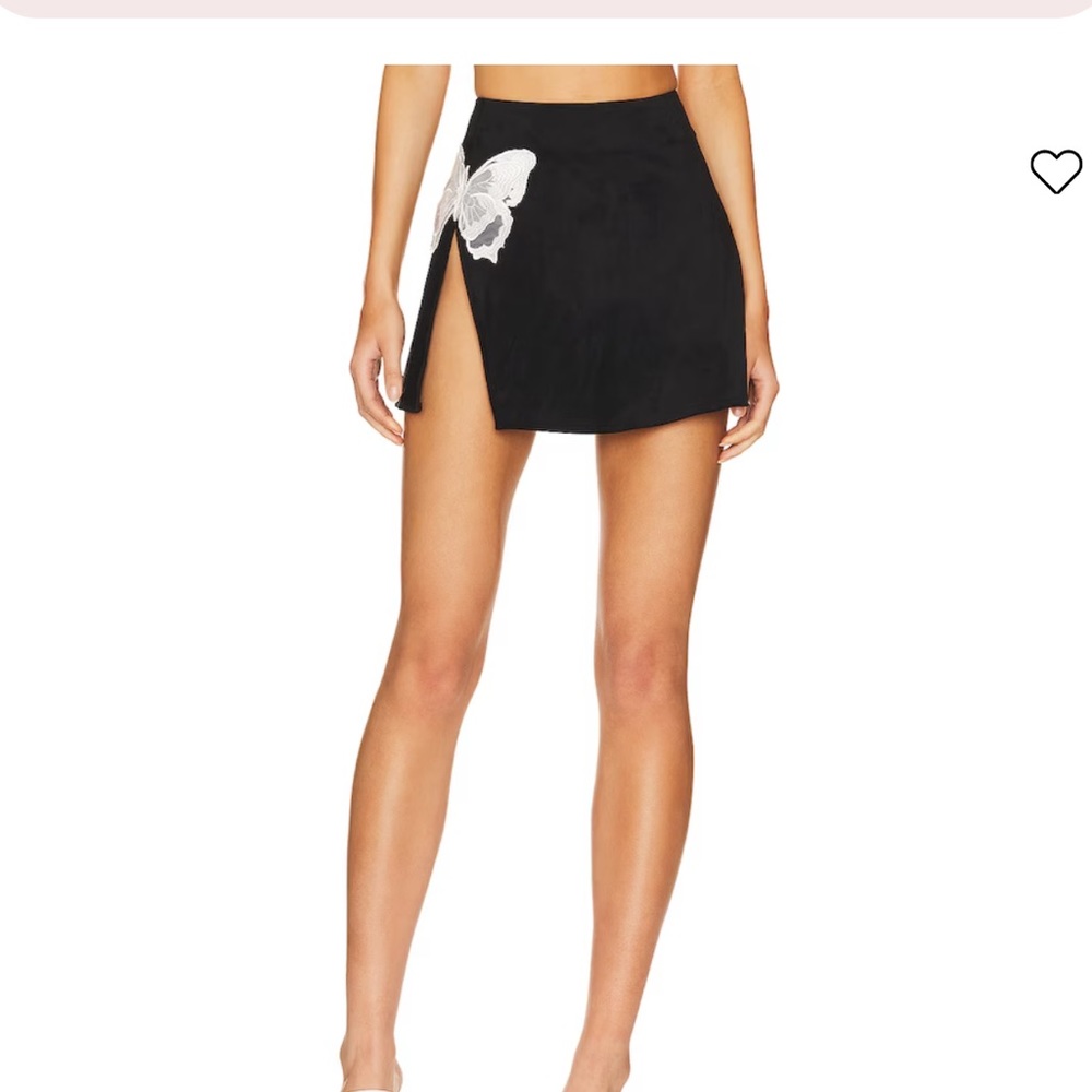 For Love and Lemons Auden Mini Skirt in Black